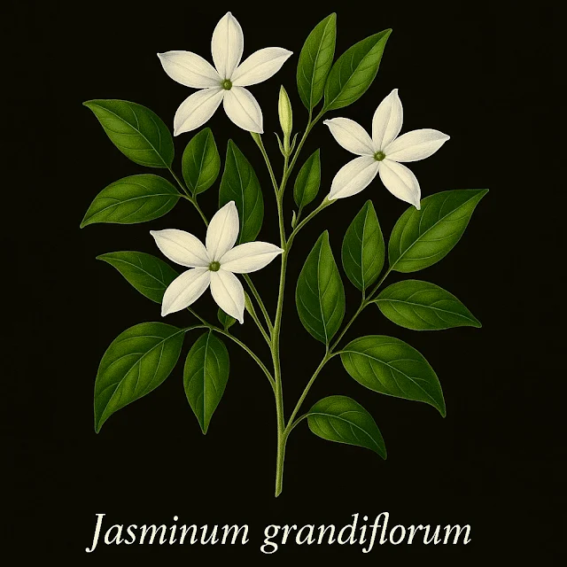 Jasminiu Grandiflorum Spanish Jasmin Flowering Vine Exotic Gardens Miami