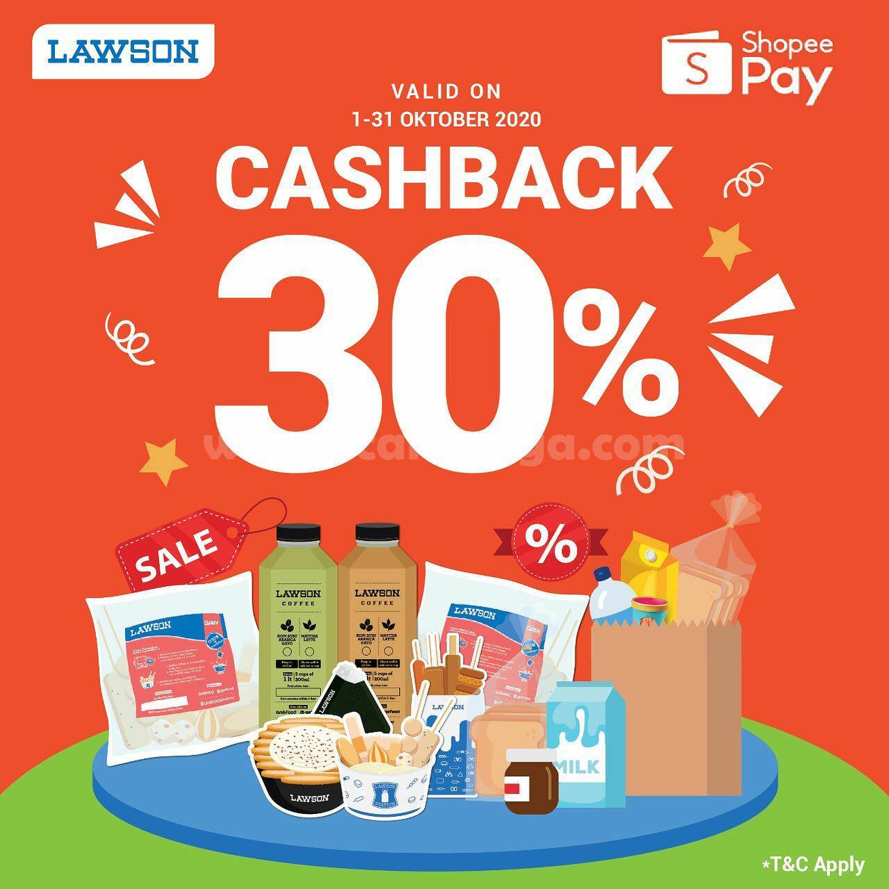 Promo LAWSON CASHBACK 30% untuk Transaksi Menggunakan SHOPEEPAY