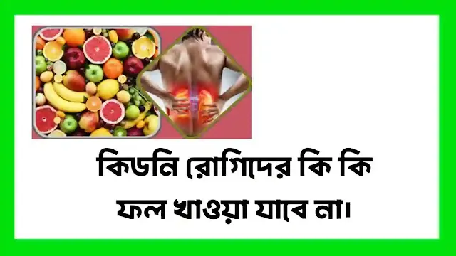 কিডনি রোগী কি কি ফল খেতে পারবে? Kidney patients can eat fruit
