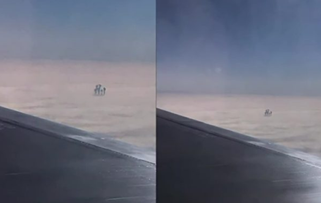 Heboh Penampakan Mirip Manusia Di Atas Awan