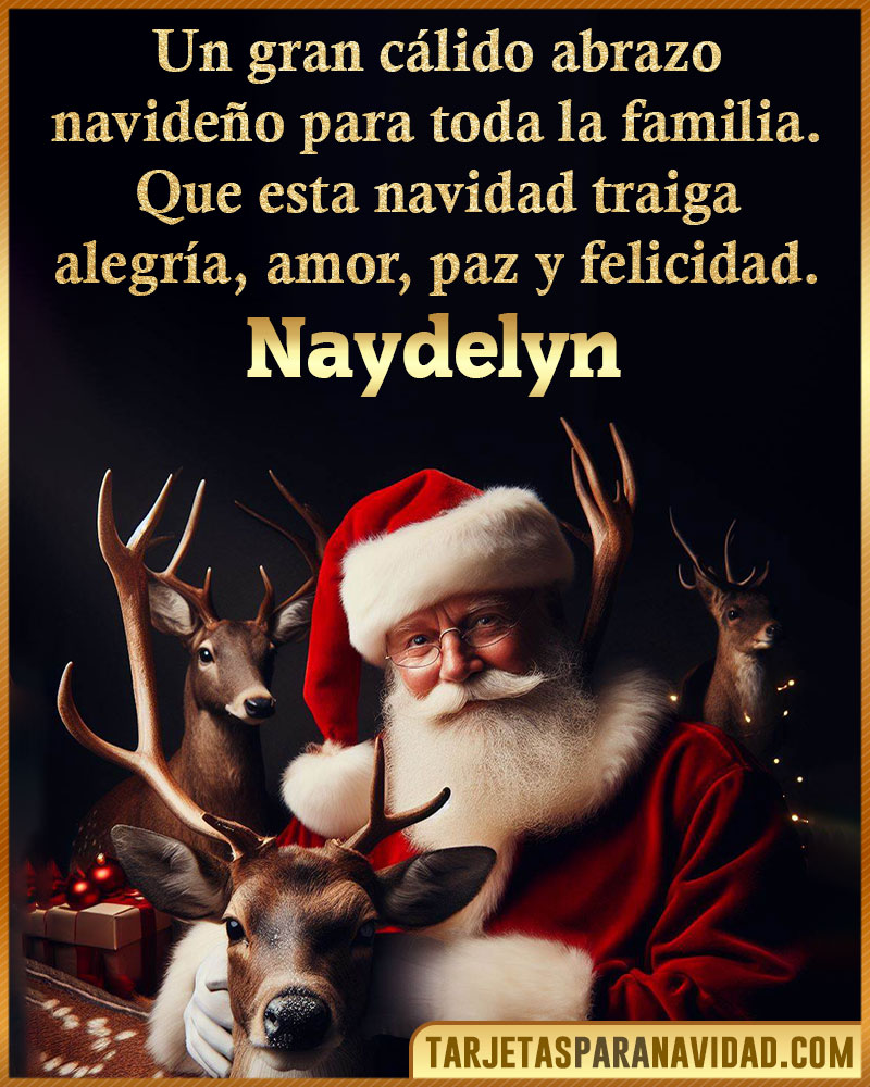 Tarjetas Navideñas personalizadas para Naydelyn