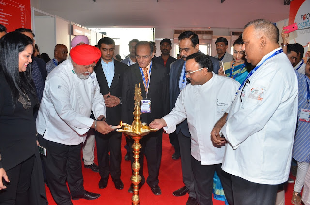 Lamp lighting by Chef Manjit Singh Gill  at Food Hospitality World India 2017 Inauragtion Day