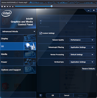 VGA Intel yang notabene ONBOARD masih bisa dioptimisasi 