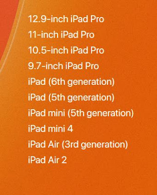 IPads compatible with iPadOS