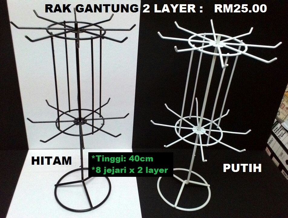 REMY KL RAK RACK DISPLAY RAK BESI GANTUNG BERPUSING 2 