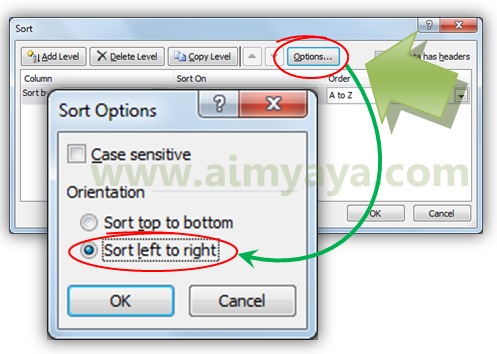 Pengurutan atau sorting data merupakan hal yang biasa dilakukan di microsoft excel Cara Mengurutkan(Sort) Data Berdasarkan Baris/Kolom di Excel