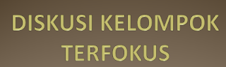 Melakukan Diskusi Kelompok Terfokus dalam penelitian kualitatif, Diskusi Kelompok Terfokus