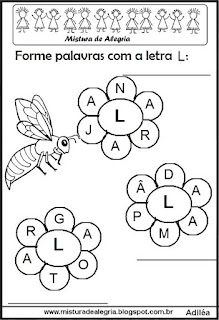 Atividades de alfabetização, Formar palavras