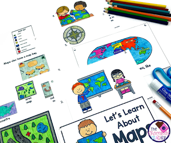 Print off maps or use map coloring pages like these to give your students an opportunity to explore different maps.