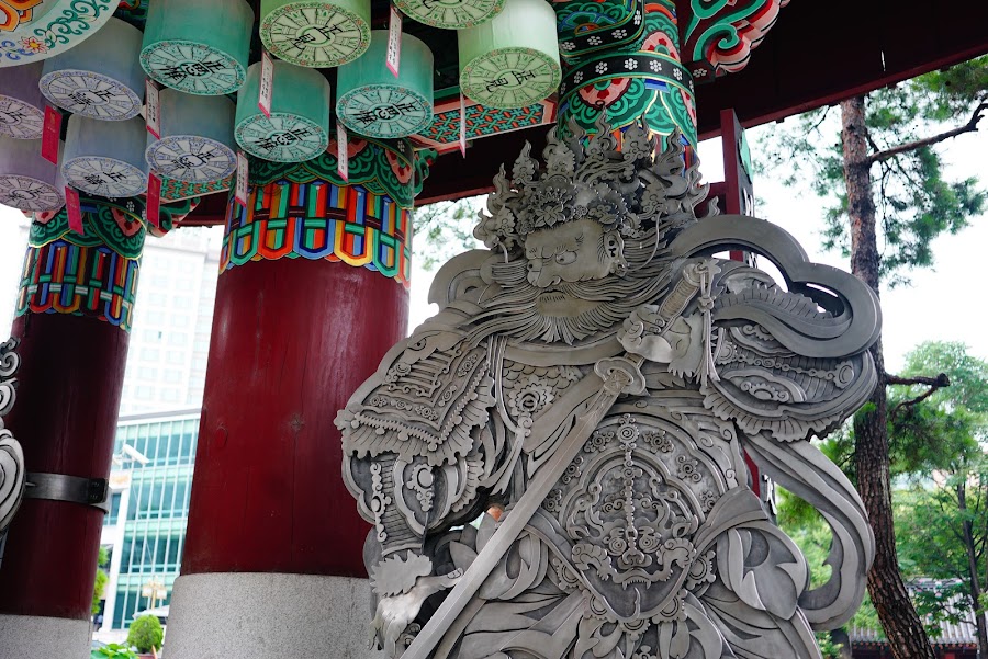 Lotus flower festival in Jogyesa buddhist temple in Seoul