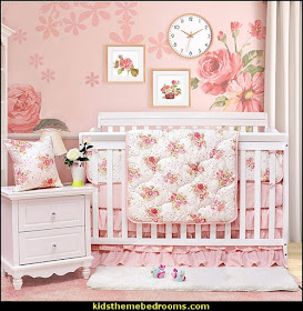 baby girl garden nursery theme decorating ideas - flower garden theme baby bedrooms - butterfly bedroom decor - butterfly bedroom theme - butterfly wall murals - tree wall murals - baby girl garden themed nursery