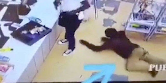 Vídeo: Ladrão é roubado por outro durante assalto a um mercado local