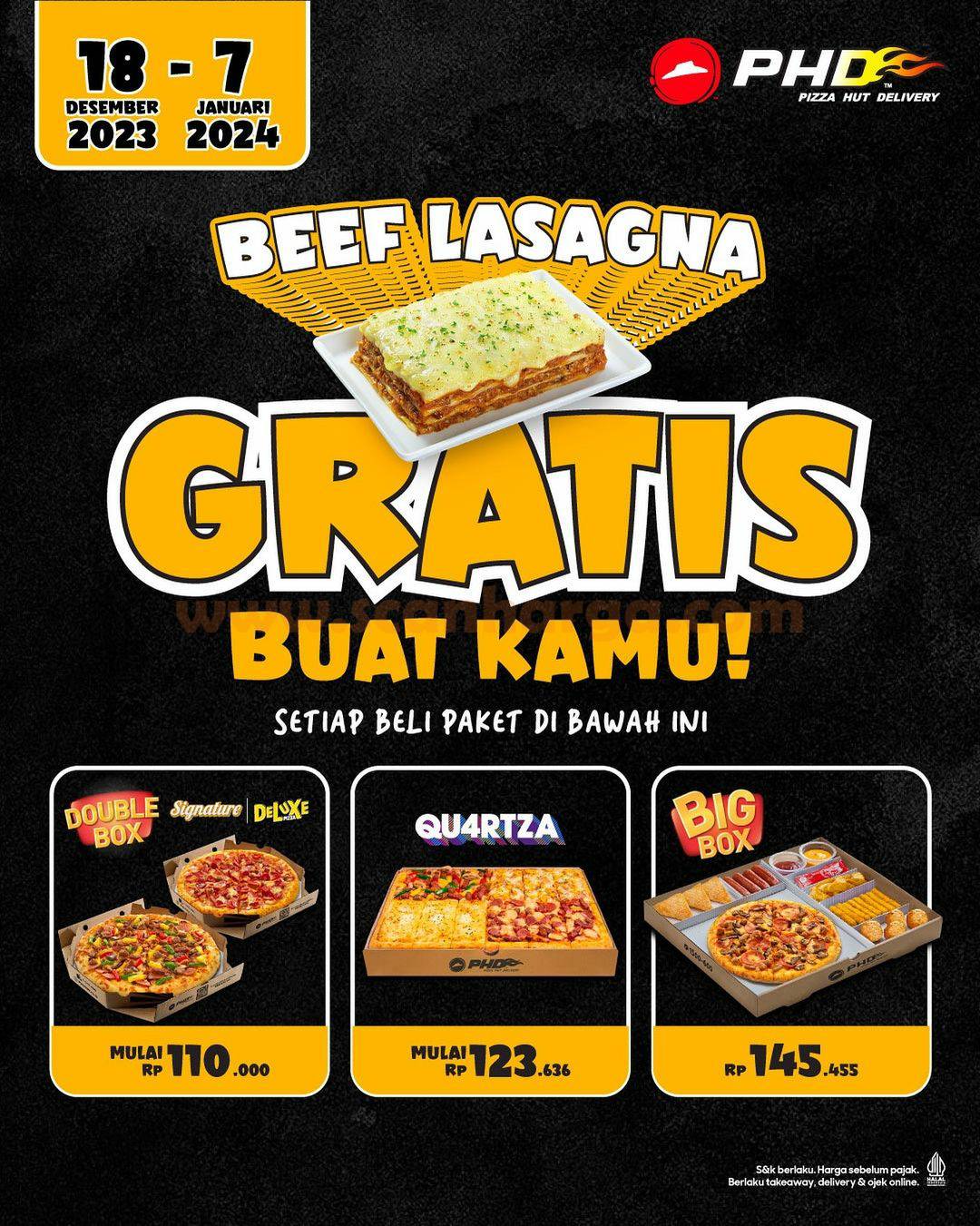 Promo PHD GRATIS BEEF LASAGNA