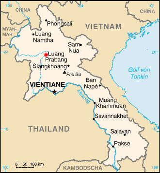 Mapa do Laos