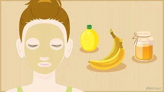 Banana honey face mask