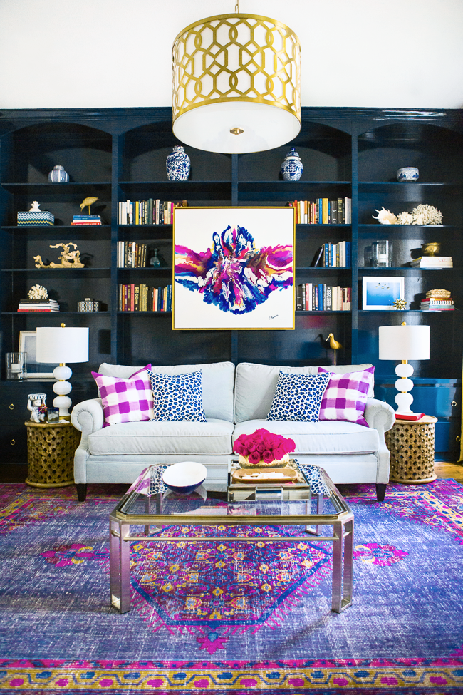 Navy Blue + Purple Home Decor Inspiration | Design Fixation