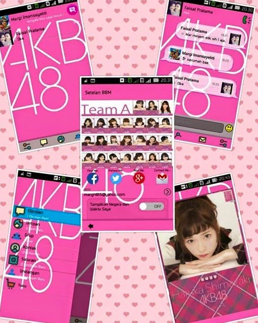 Download BBM Mod 2.6.0.30 Thema GirlBand Jepang AKB48 Apk(Dual Pin)