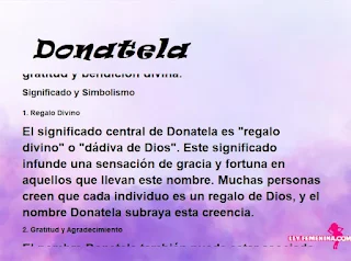 significado del nombre Donatela