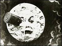 'A Trip to the Moon (Le Voyage dans la lune) by French filmmaker and special-effects pioneer George Melies in 1902 inspired author Brian Selznick. For instance, a scene in which the Man in the Moon is hit in the eye by a giant space bullet is echoed in Selznick's book.' - NPR