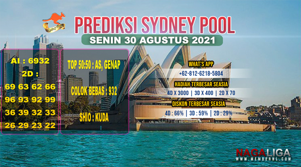 PREDIKSI SYDNEY  SENIN 30 AGUSTUS 2021