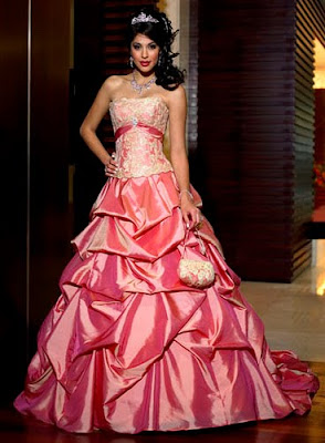 pink wedding dress