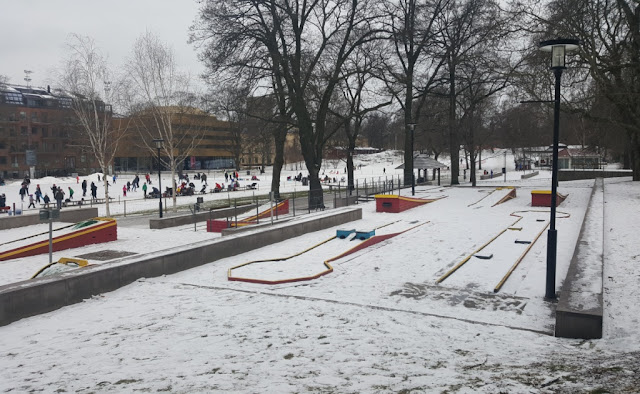 Minigolf at the Vasaparken in Vasastan, Stockholm