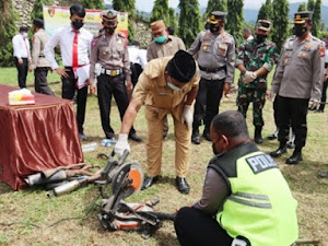 1.320 Liter Cap Tikus dan 50 Buah Knalpot Bising Dimusnahkan Polres Boltim