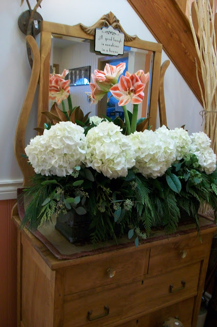 fresh hydrangeas and amaryllis blooms The Camellia 