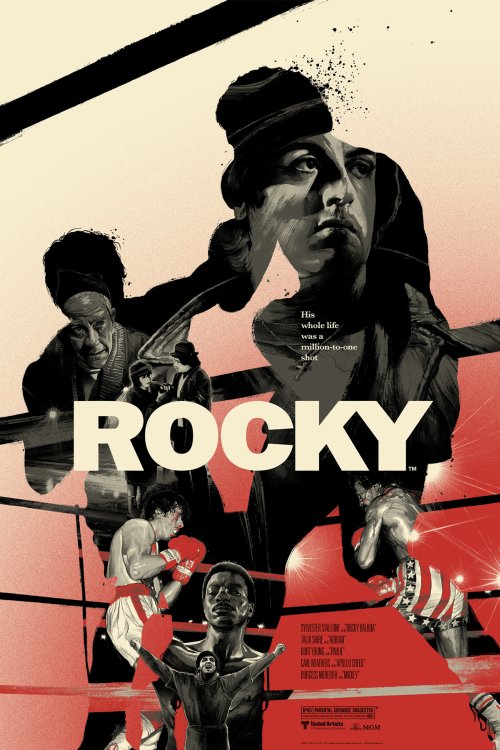 Grzegorz Domaradzki ilustrações cartazes pôsteres filmes arte cinema Rocky (Rocky: Um Lutador)