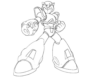 #22 Mega Man Coloring Page