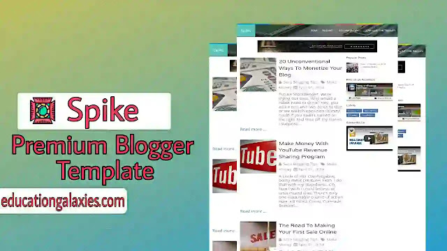 spike premium blogger template