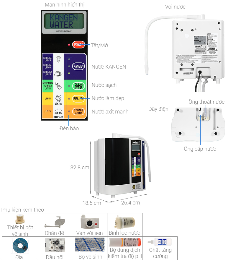 Máy lọc nước ion kiềm Kangen LeveLuk SD501