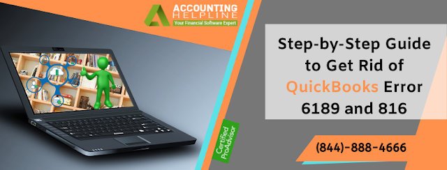 QuickBooks Error 6189 and 816 occurs when you’re trying to open your company files, this could be a possibility for multi-user network. You can fix this error code by following this article.