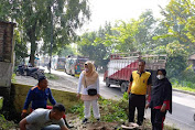 Polsek Medan Tuntungan Bersama Warga Ladang Bambu Laksanakan Gotong Royong