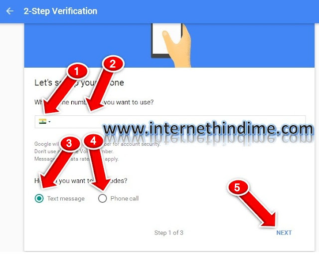 Enable 2 Step Verification Gmail