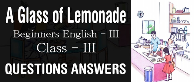 A Glass of Lemonade class 3 Questions Answers, SCERT