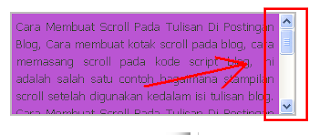 Cara Membuat Scroll Pada Tulisan Di Postingan Blog