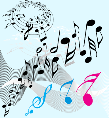 Music vector design elements with notelines and keynotes Author unknown