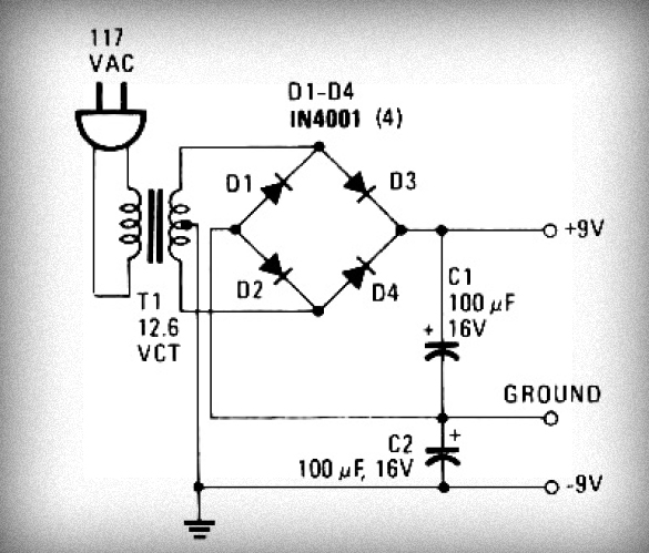 Simple Power Supply Circuit , easy to make ~Circuit diagram