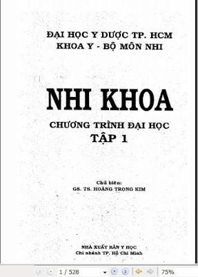 Giáo trình Nhi khoa - ĐH Y Dược HCM - Tập 1 và 2