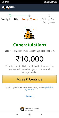 Increase Amazon Pay later Limit