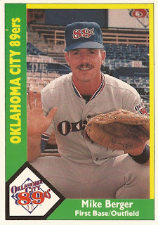 Mike Berger 1990 Oklahoma City 89ers card
