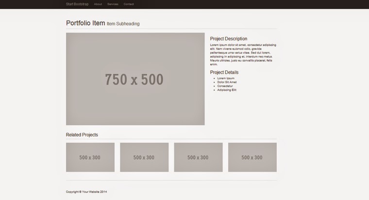 Free Bootstrap Themes Portfolio Item Templates