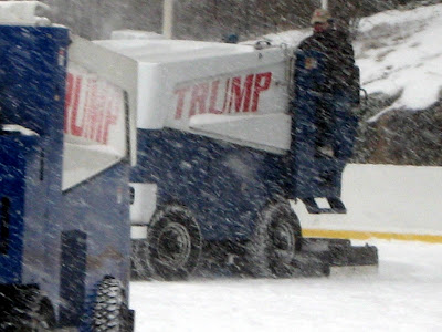 Zambonis on the Ice at Wollman Rink