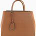 Fendi Medium 2Jours Leather Shopping Bag 8BH250 - Camel
