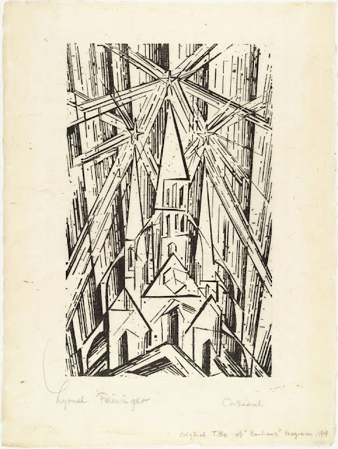  Lyonel Feninger: Cathedral for Program of the State Bauhaus in Weimar (1919)