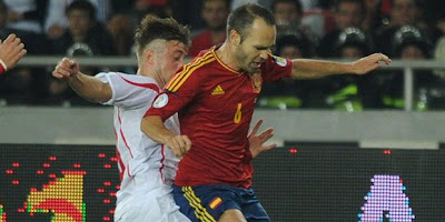 Iniesta - Pertandingan Georgia vs Spanyol, 12 September 2012
