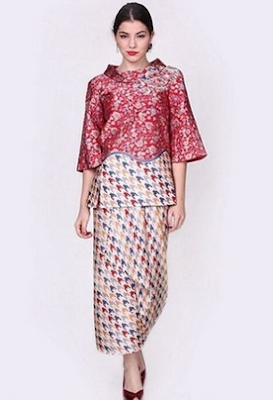 Model terbaru dress batik panjang/long dress