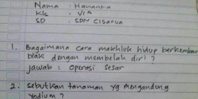 Lucu Atau Lugu, Siswa Ini Jawab Pertanyaan Saat Ujian