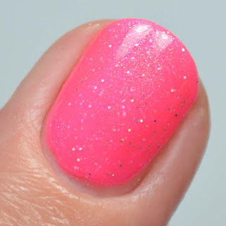 pink shimmer nail polish